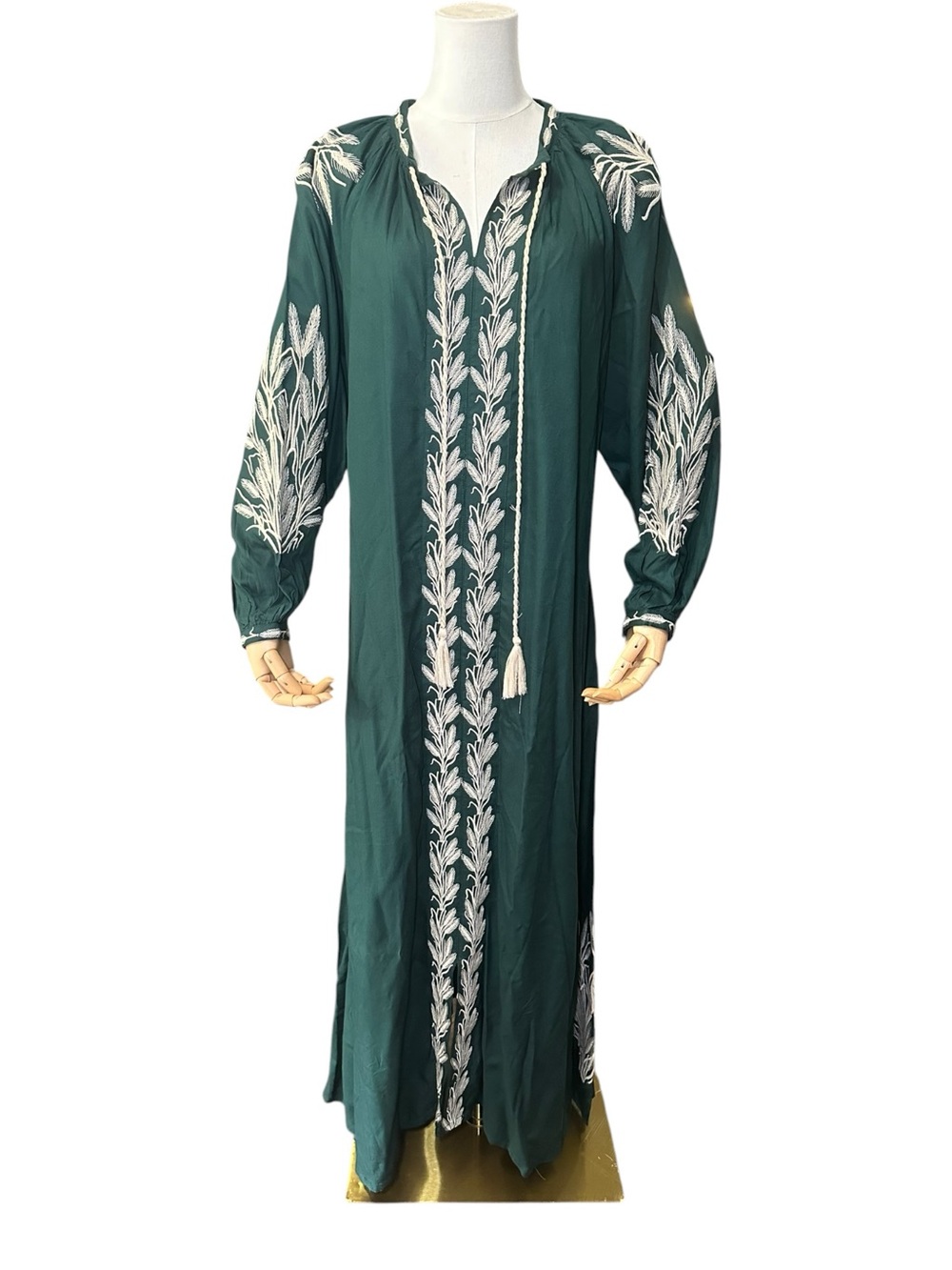 Angel Heart Boutique Emerald Kaftan Style Dress NWT - Picture 2 of 8